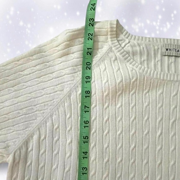 White Stag Cream Cable Knit Sweater - Picture 4 of 6